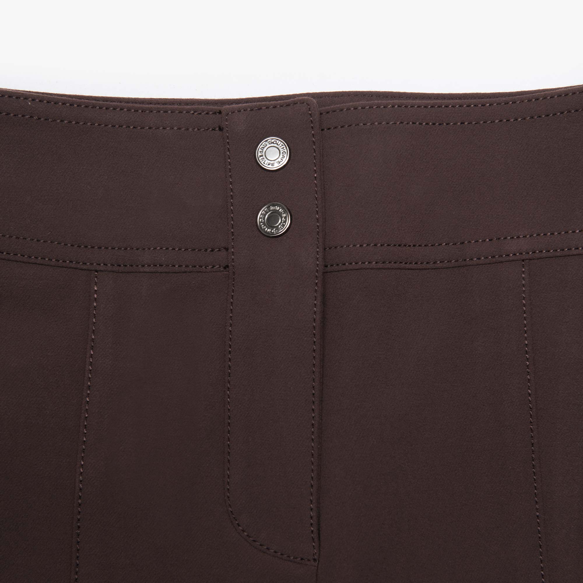 Women's Incision Line Straight Fit Pants - Brown