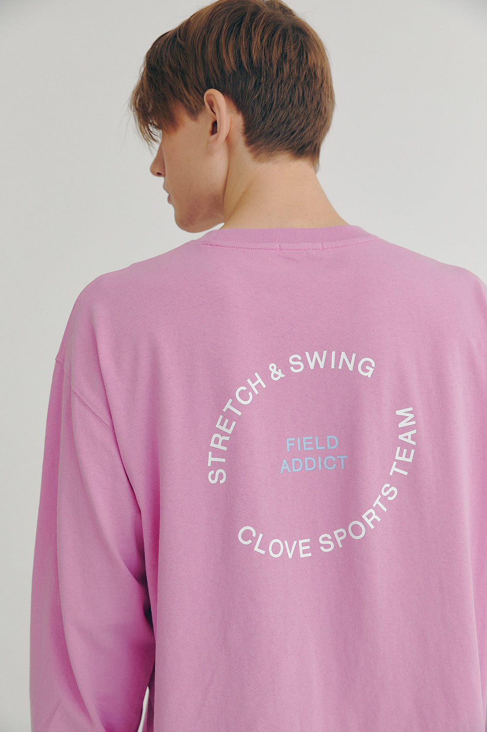 Lettering Long-Sleeve T-Shirt - Pink