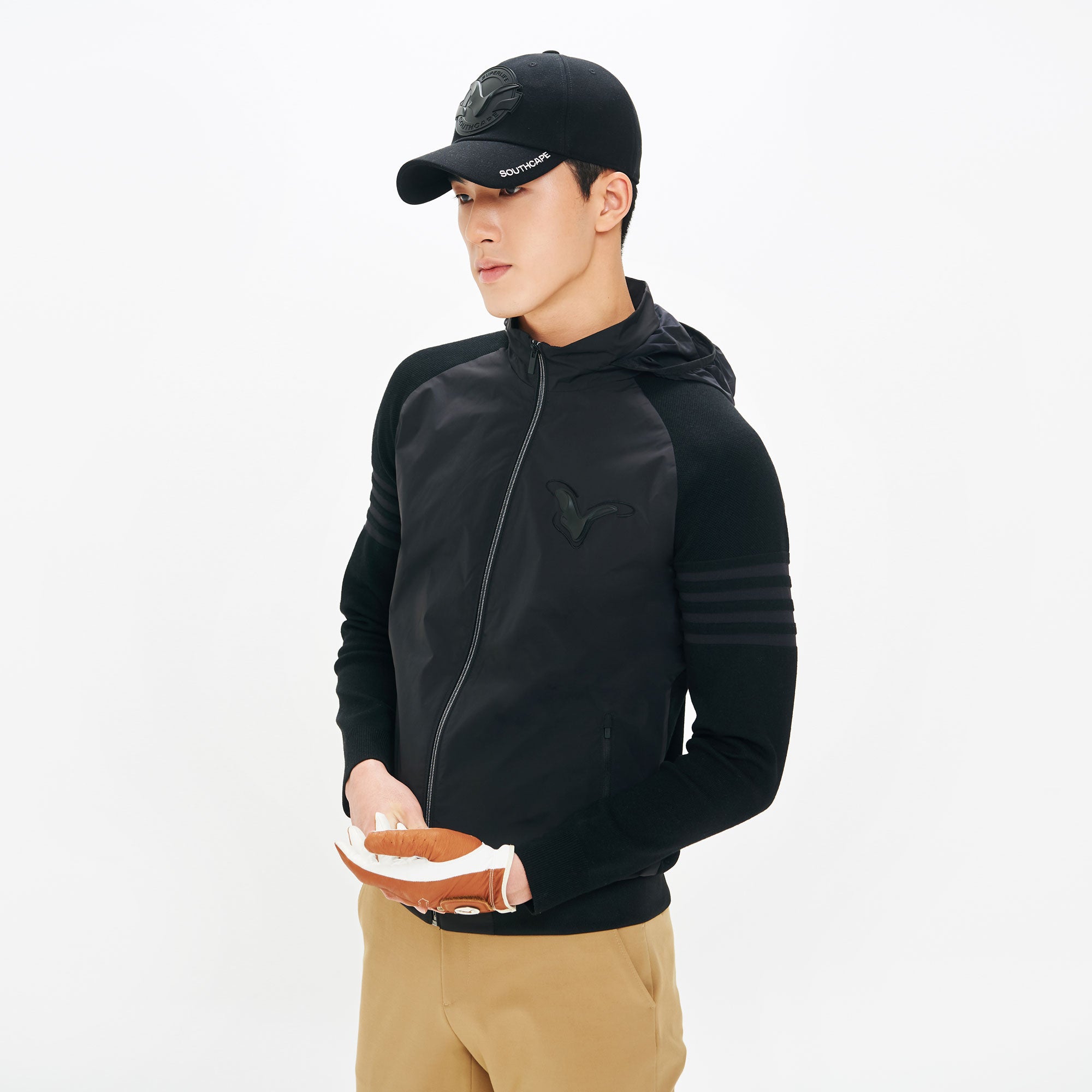 Men's Knit Sleeve Jumper - Black