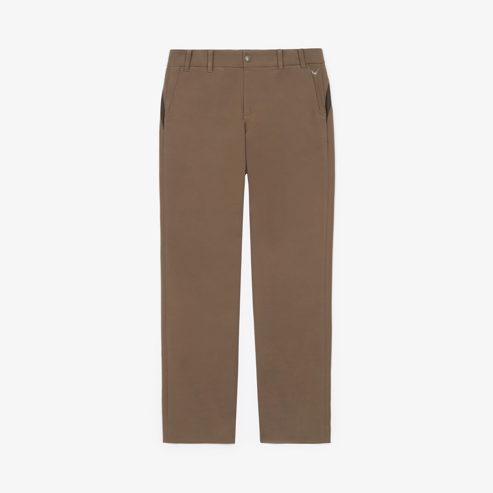 Men's Partial Banding Swing Pants - Khaki Beige