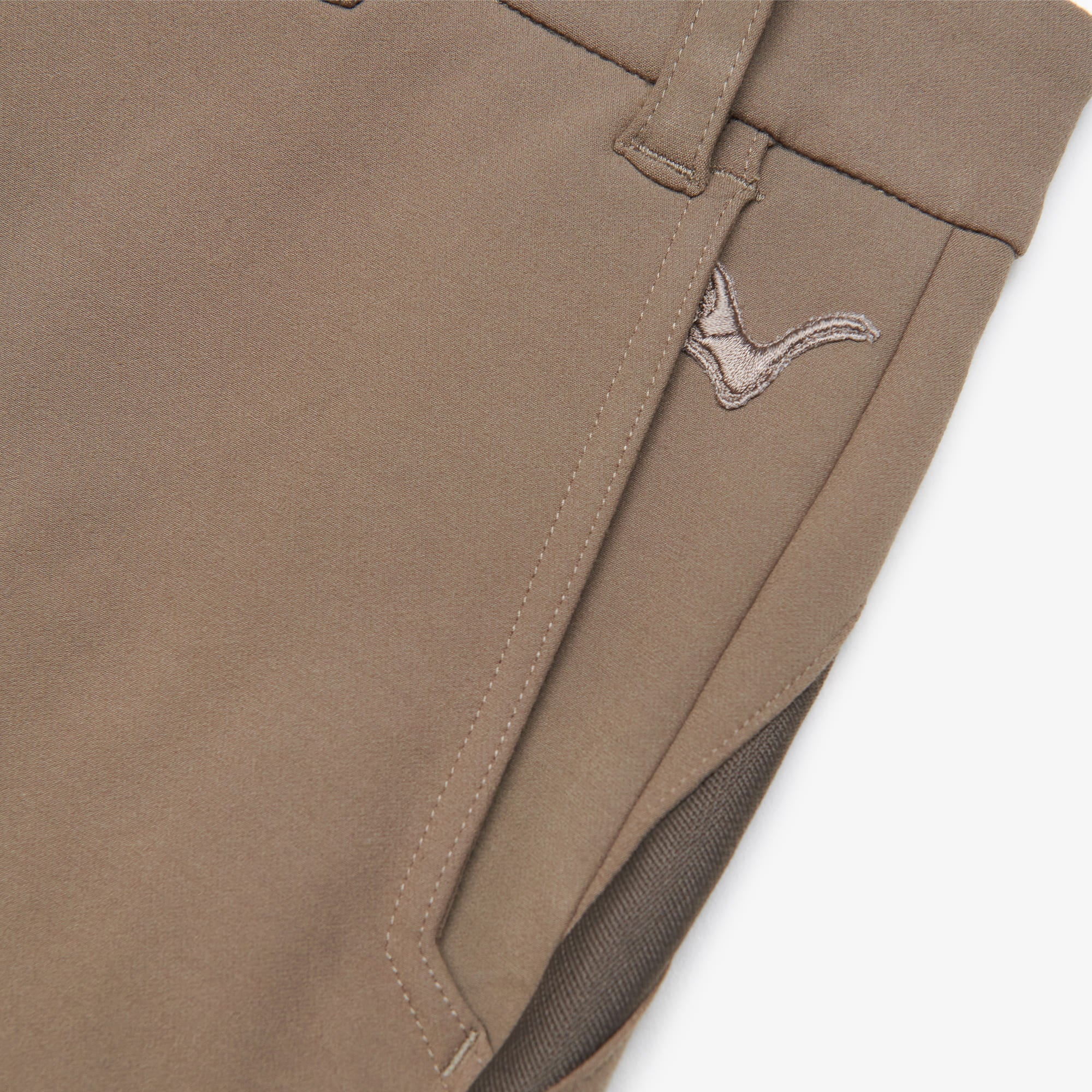 Men's Partial Banding Swing Pants - Khaki Beige