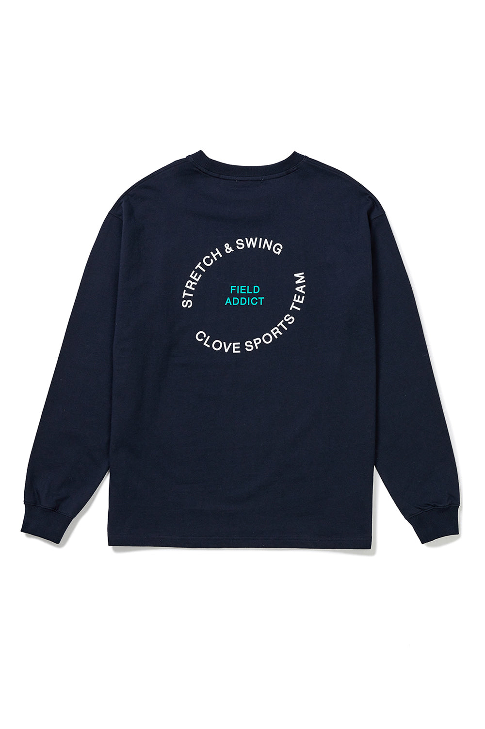 Lettering Long-Sleeve T-Shirt - Navy