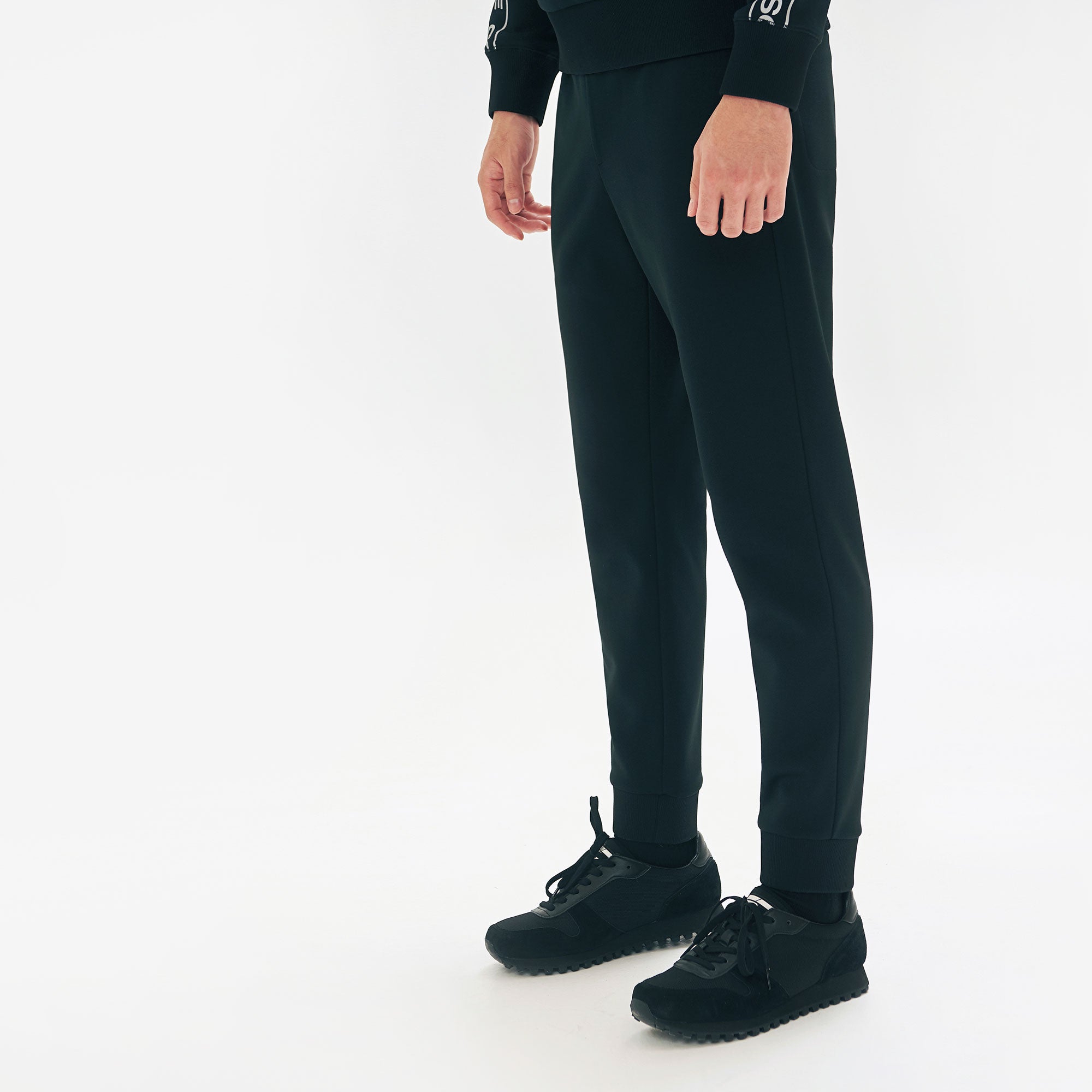 Men's Silver Print Jogger Pants - Black