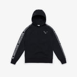 Men's Sleeve Logo Print Hooded Sweatshirt - Black