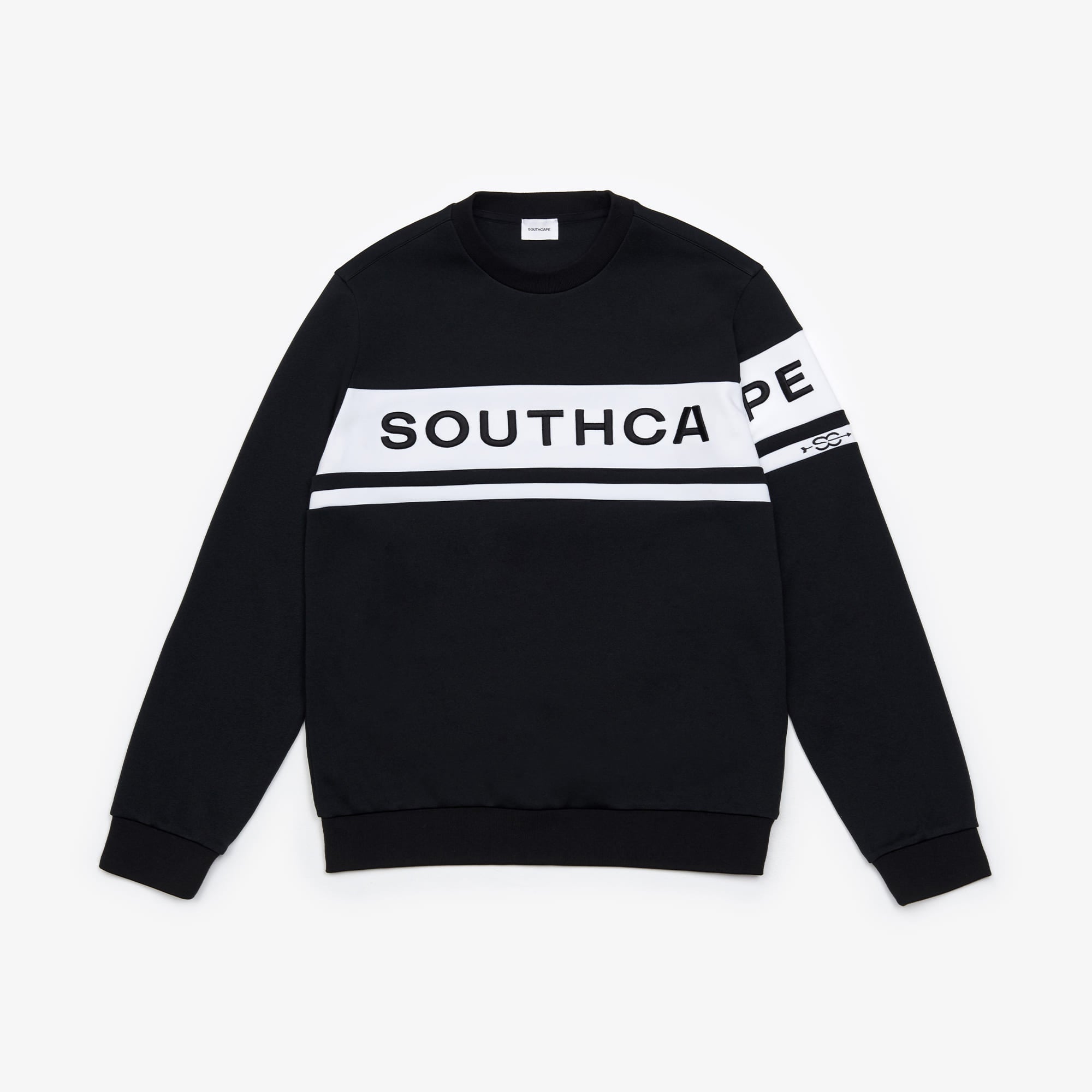 Men's Color Matching Logo Sweatshirt - Black