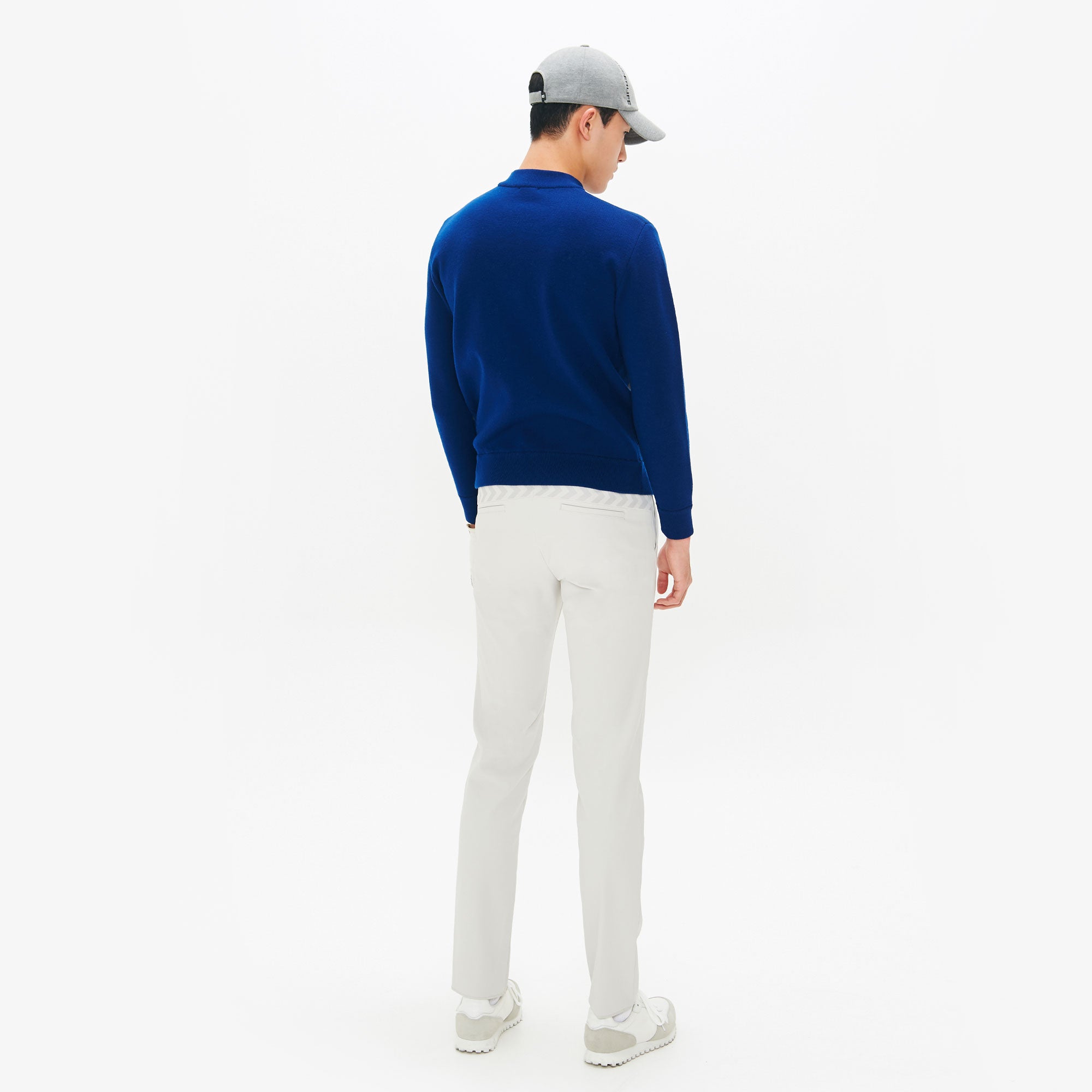 Men's color diagonal pullover knit - Navy