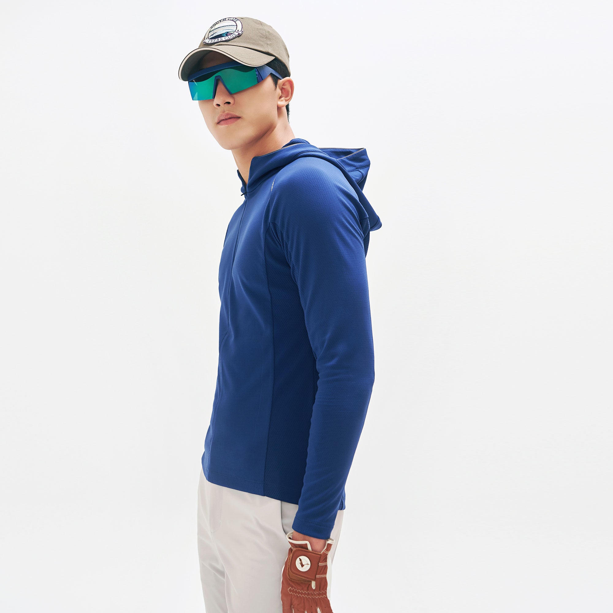 Men's Base Layer Hooded Sweatshirt - Blue