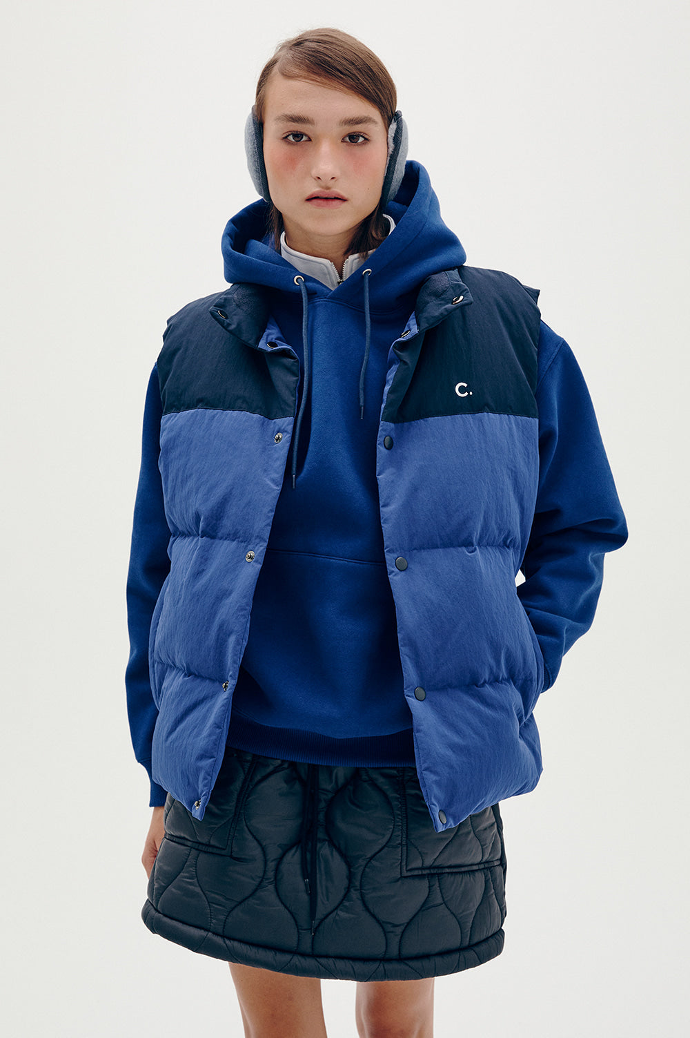 Puffer Down Vest - Blue