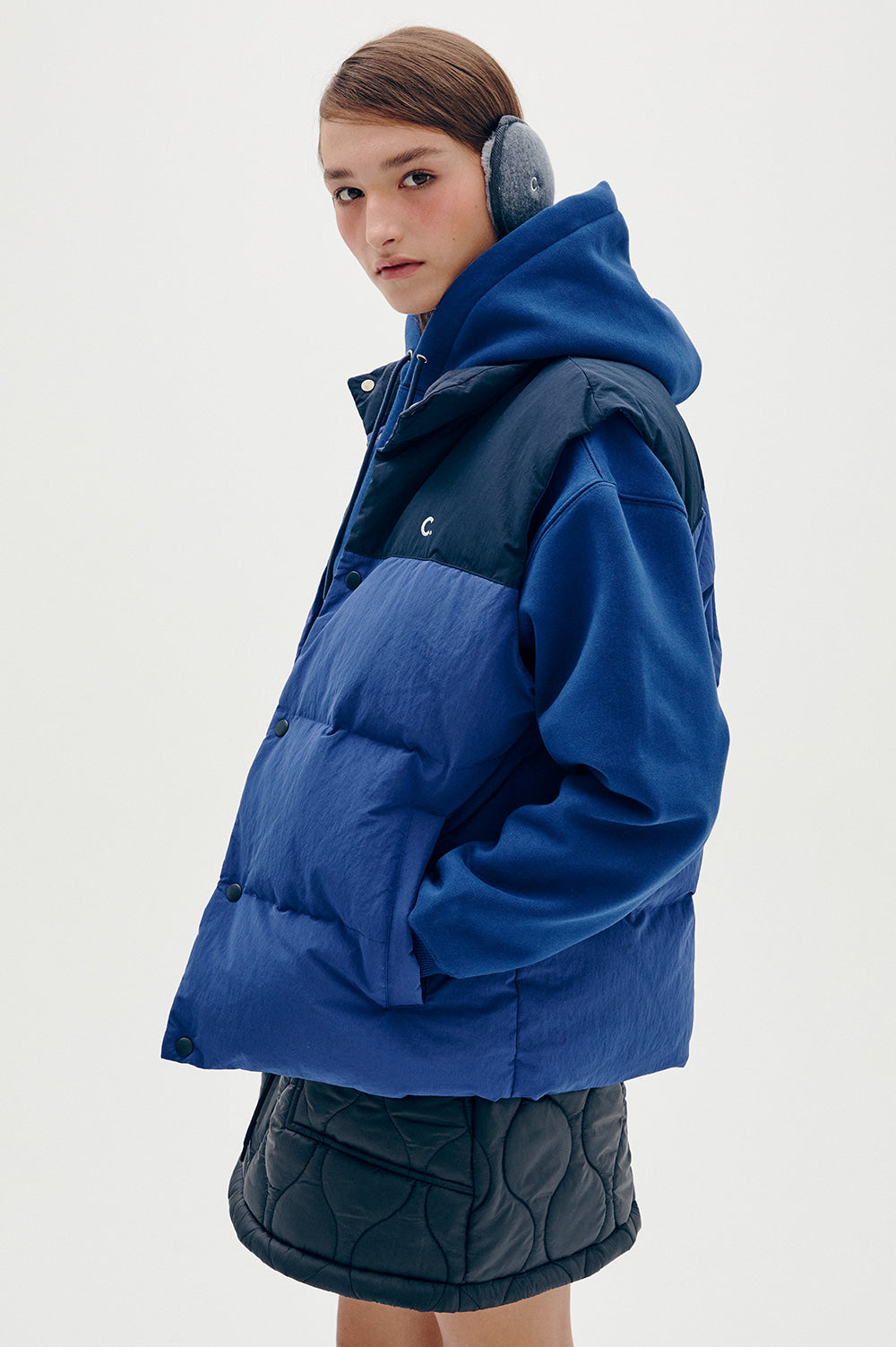 Puffer Down Vest - Blue