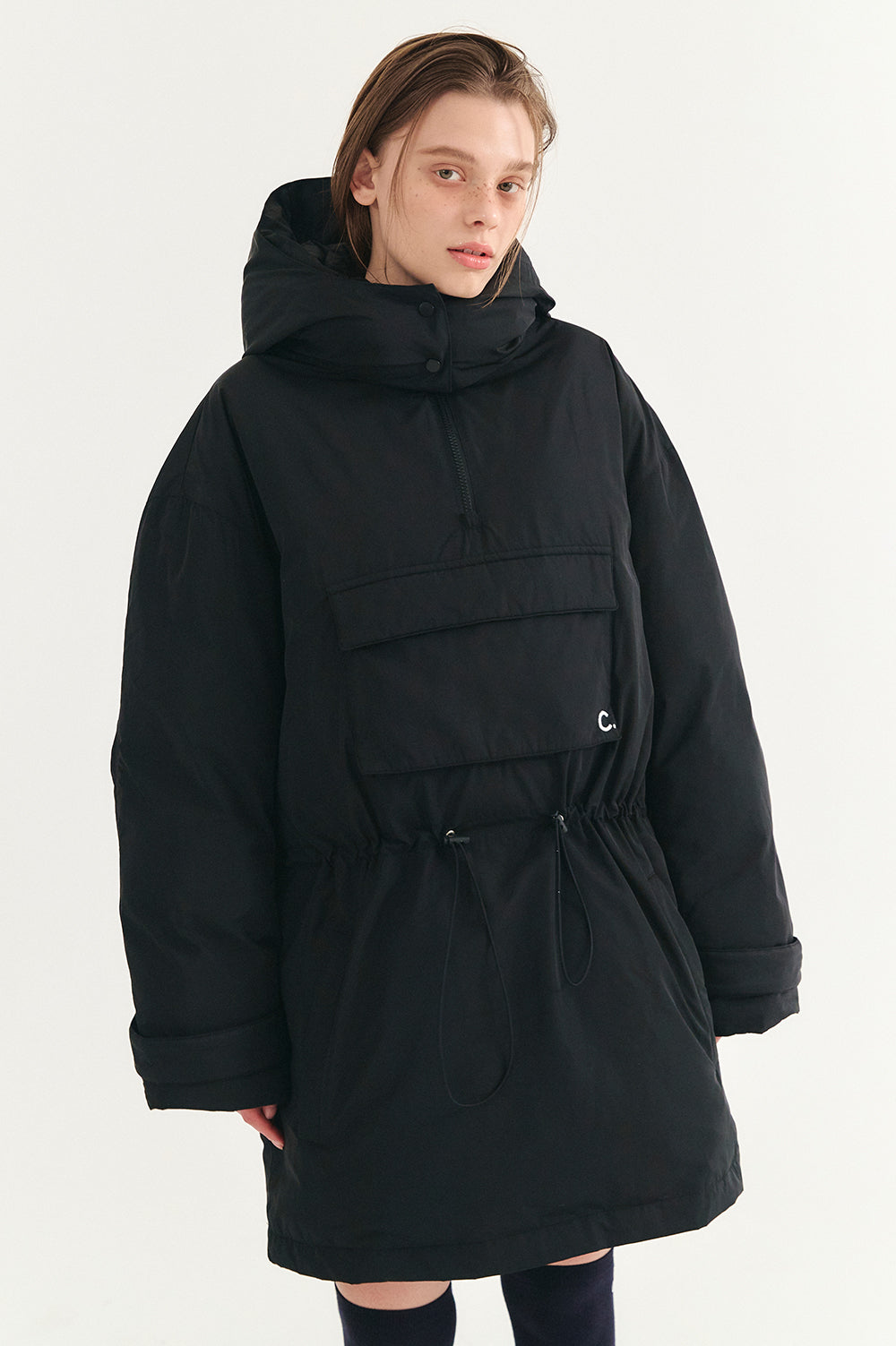 Goose Down Anorak - Black