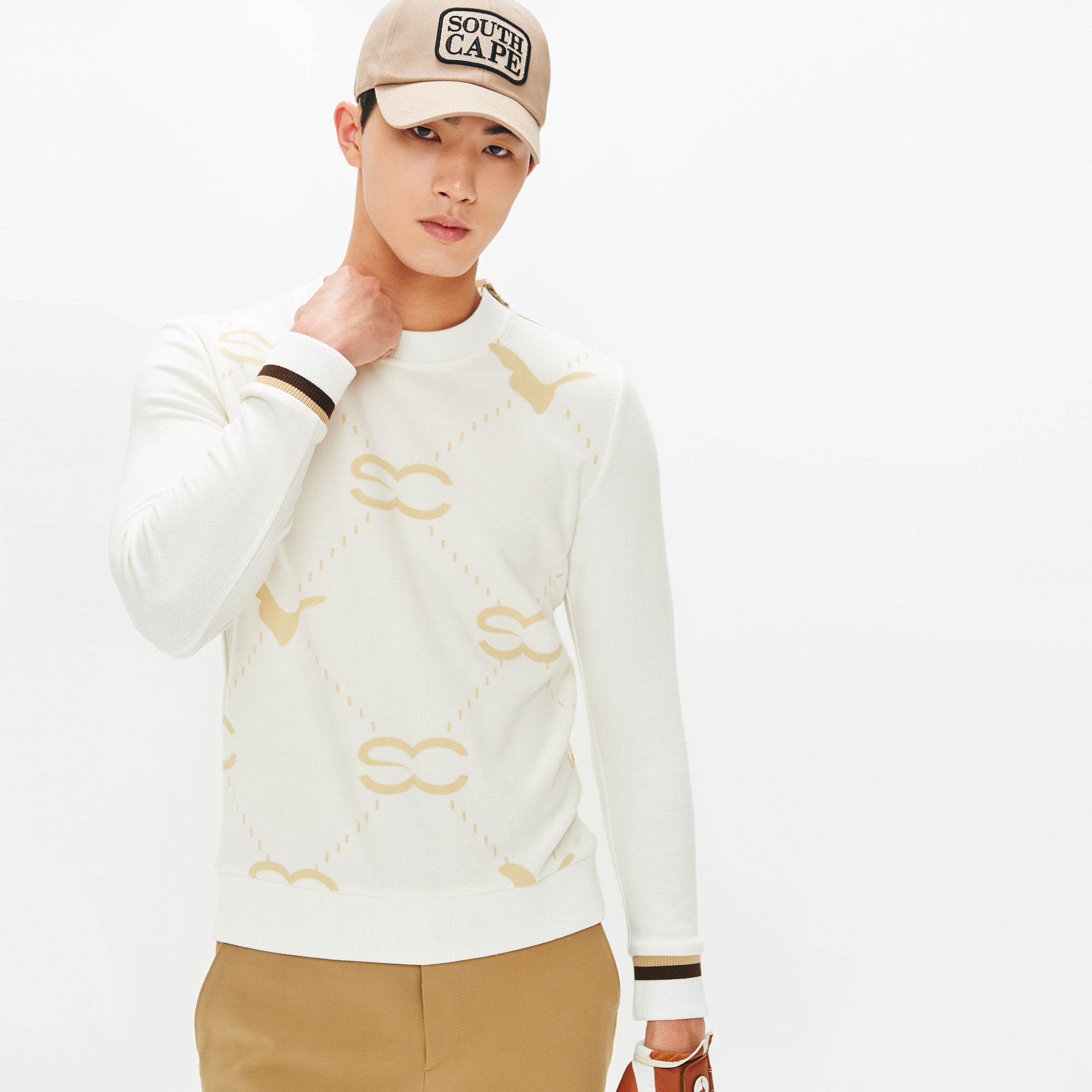 Men's printed sweatshirt - Ivory