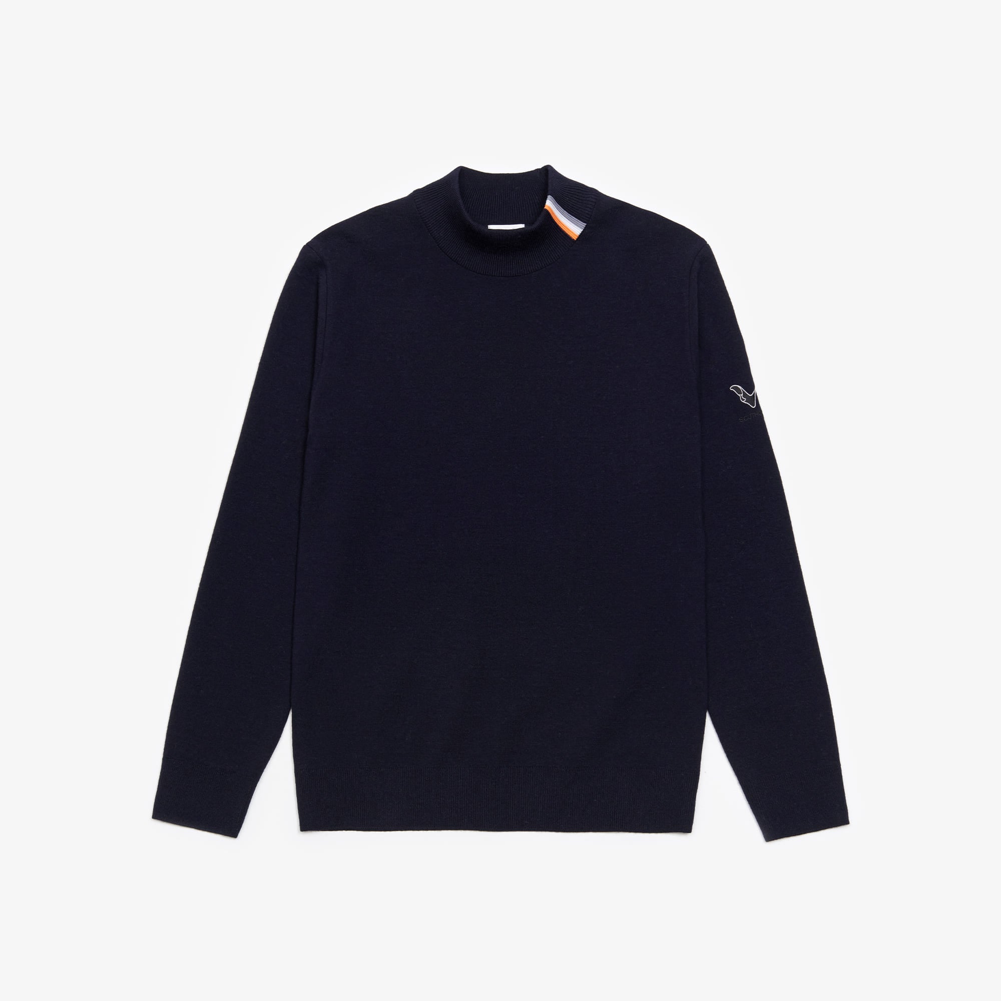 Men's Classic Half-neck Wool Sweater - Dark Navy