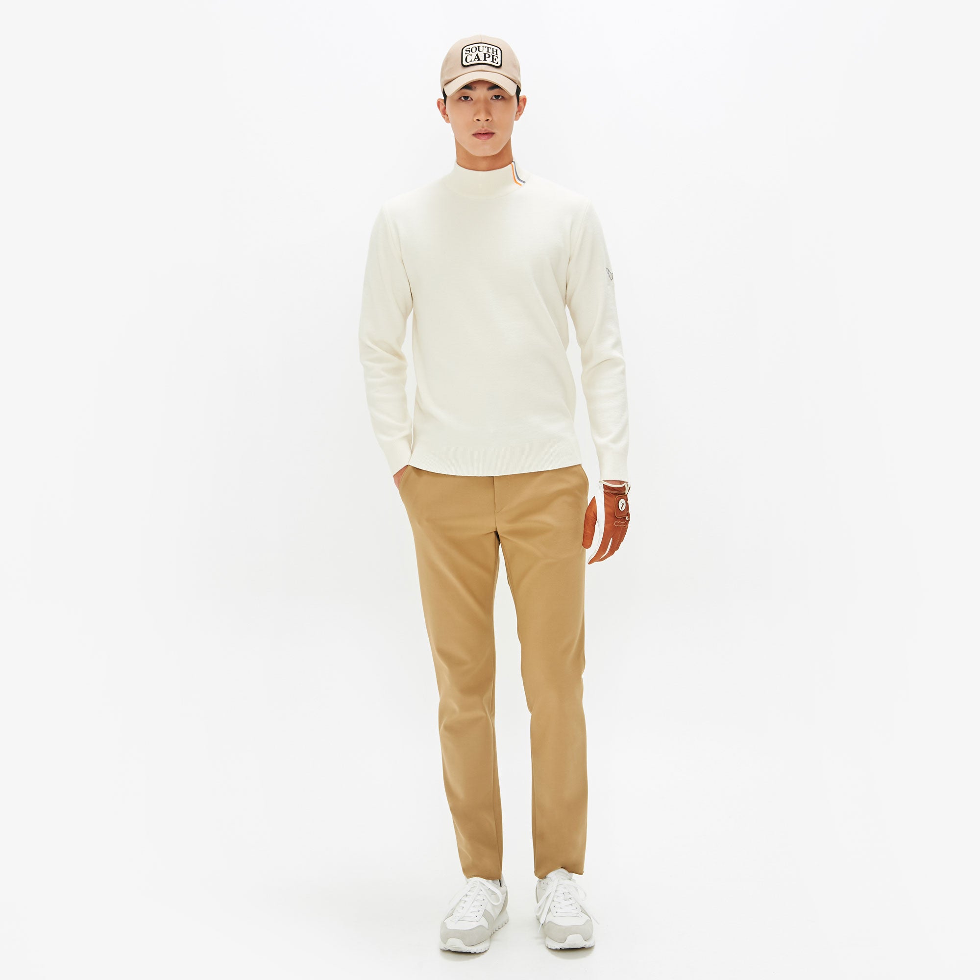 Men's Classic Half-neck Wool Sweater - Ivory