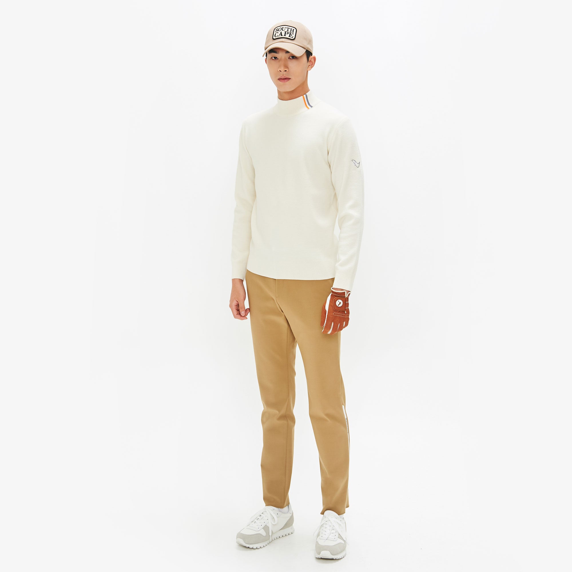 Men's Classic Half-neck Wool Sweater - Ivory