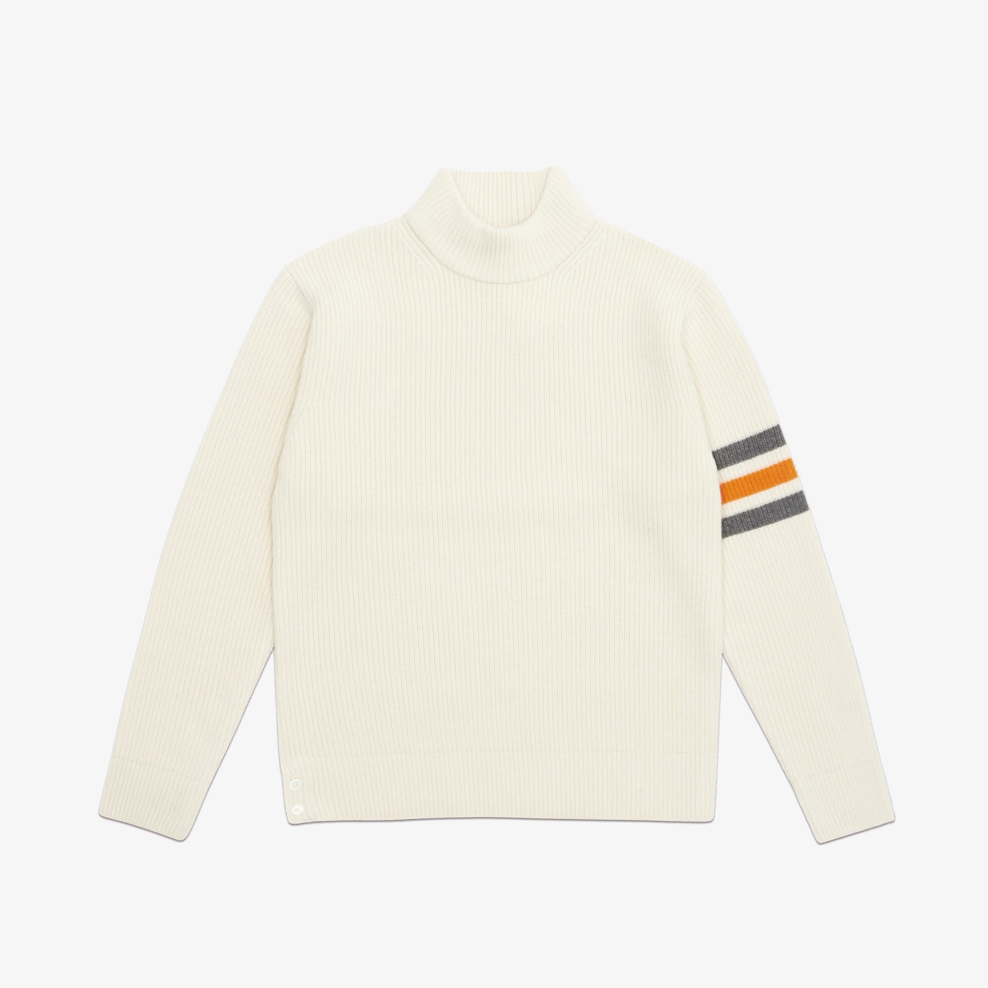 Men's 3-color line pullover - Ivory