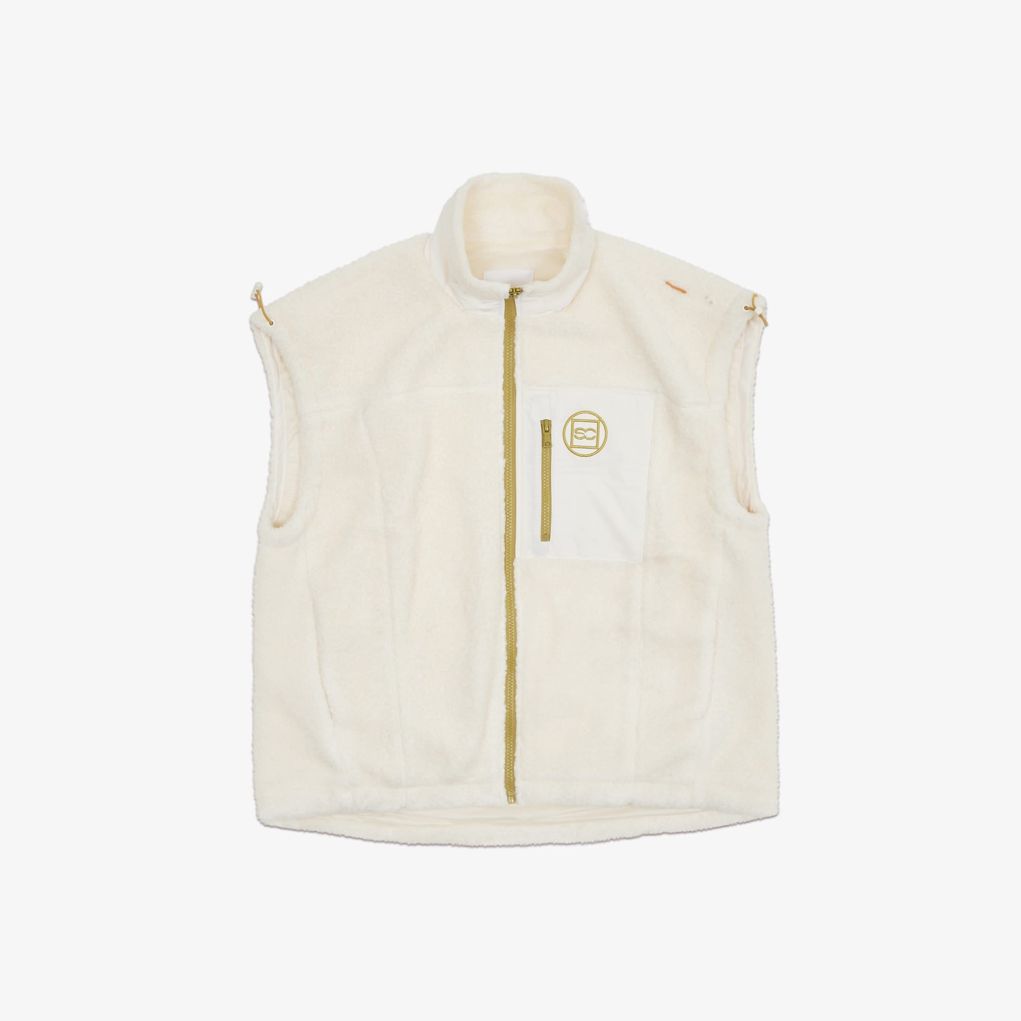 Women's Fleece Zip-up Vest - Ivory