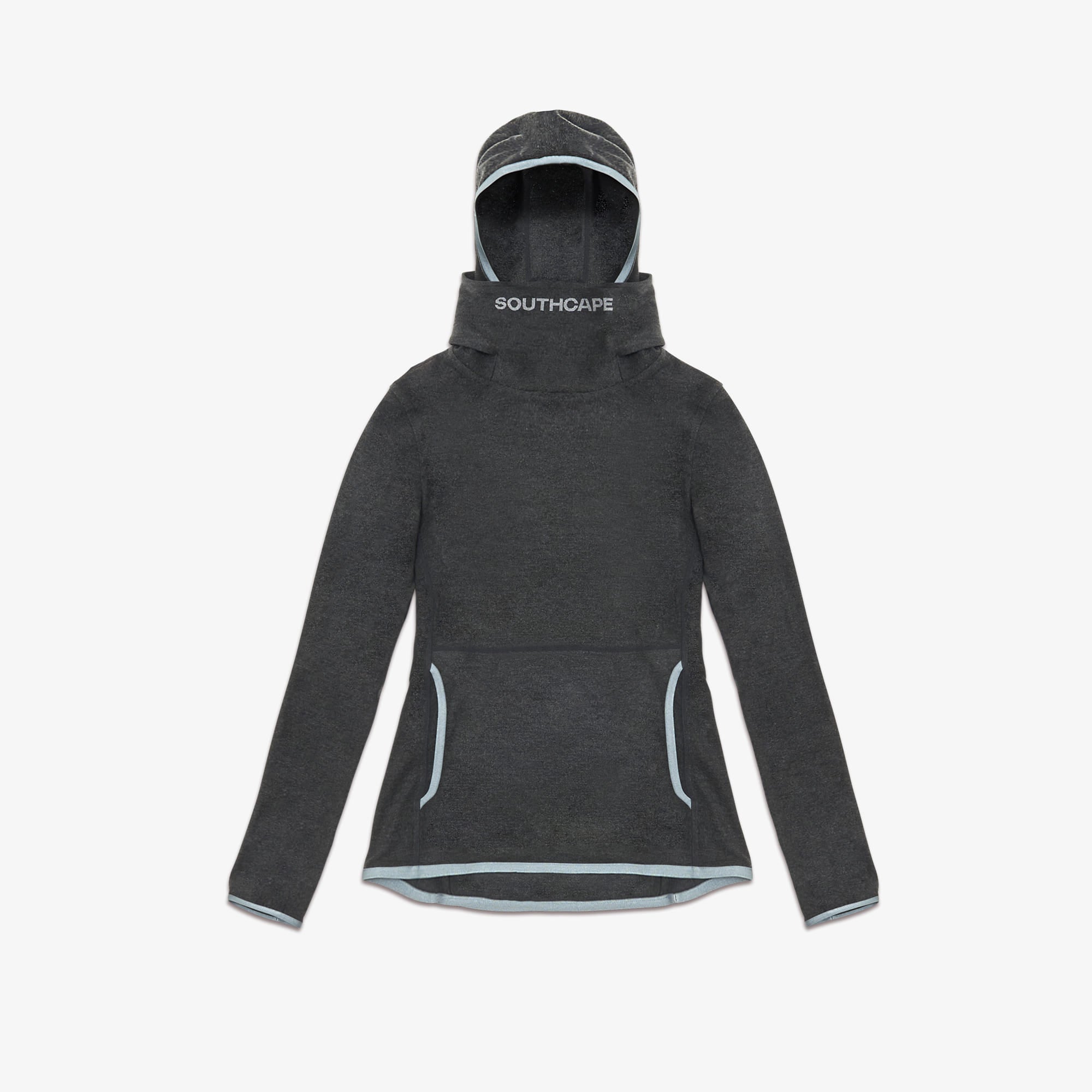 Women's Fleece Hooded T-shirt - Melange Gray