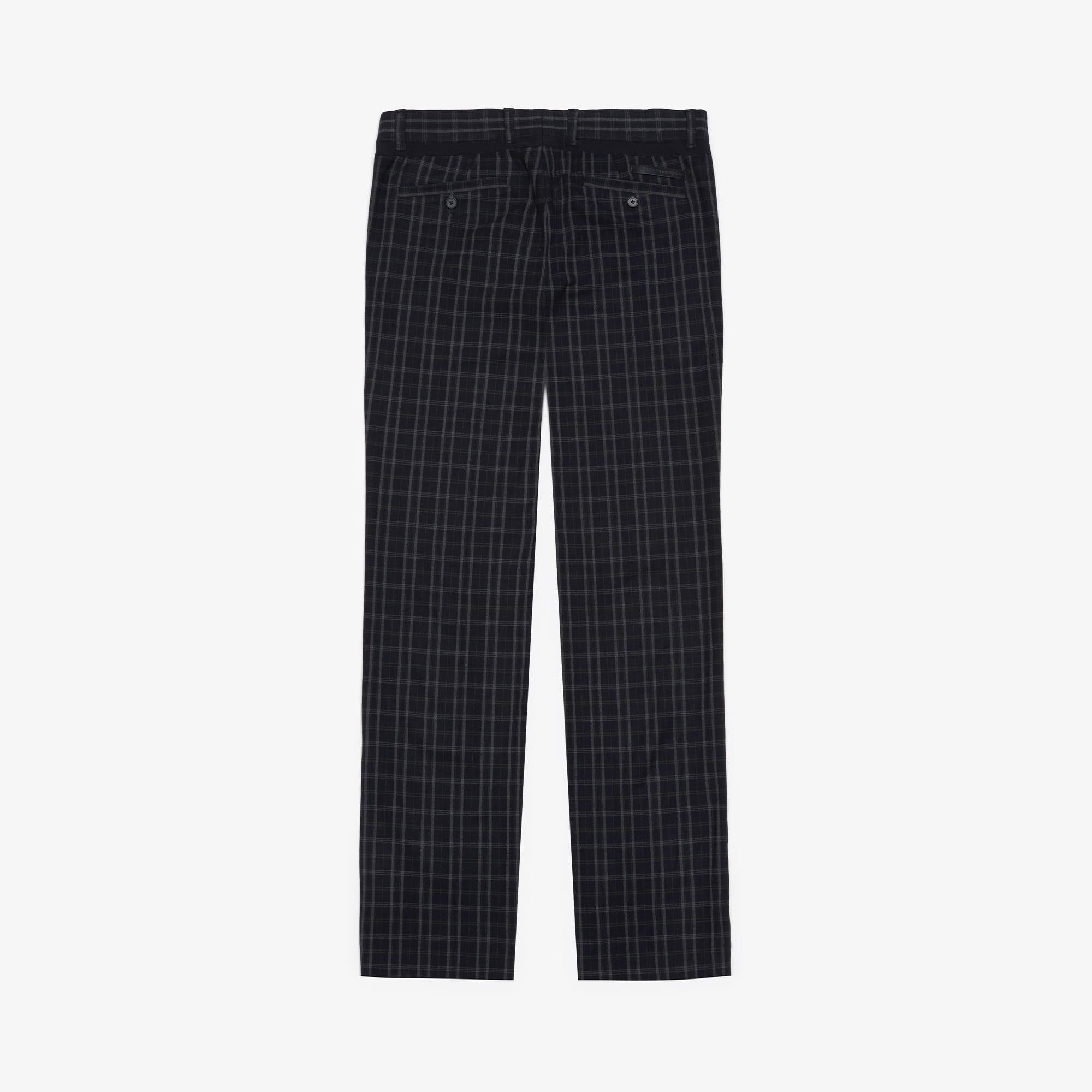 Men's Check Warm Pants - Black