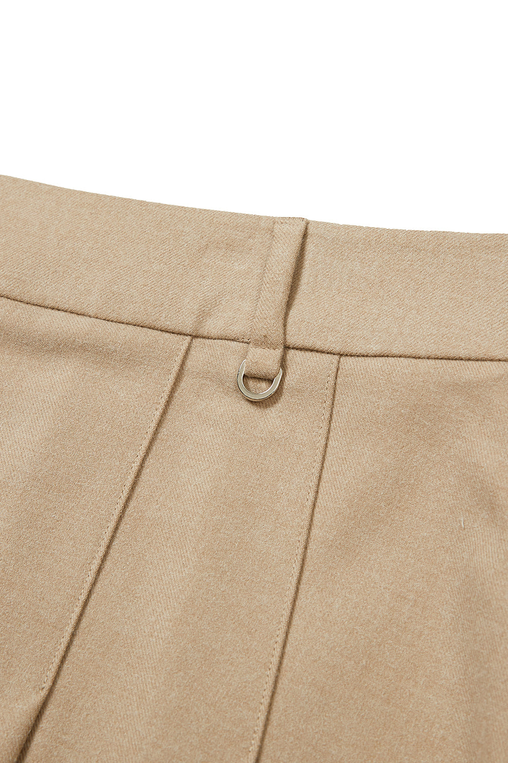 Wool Pleated Skirt - Beige