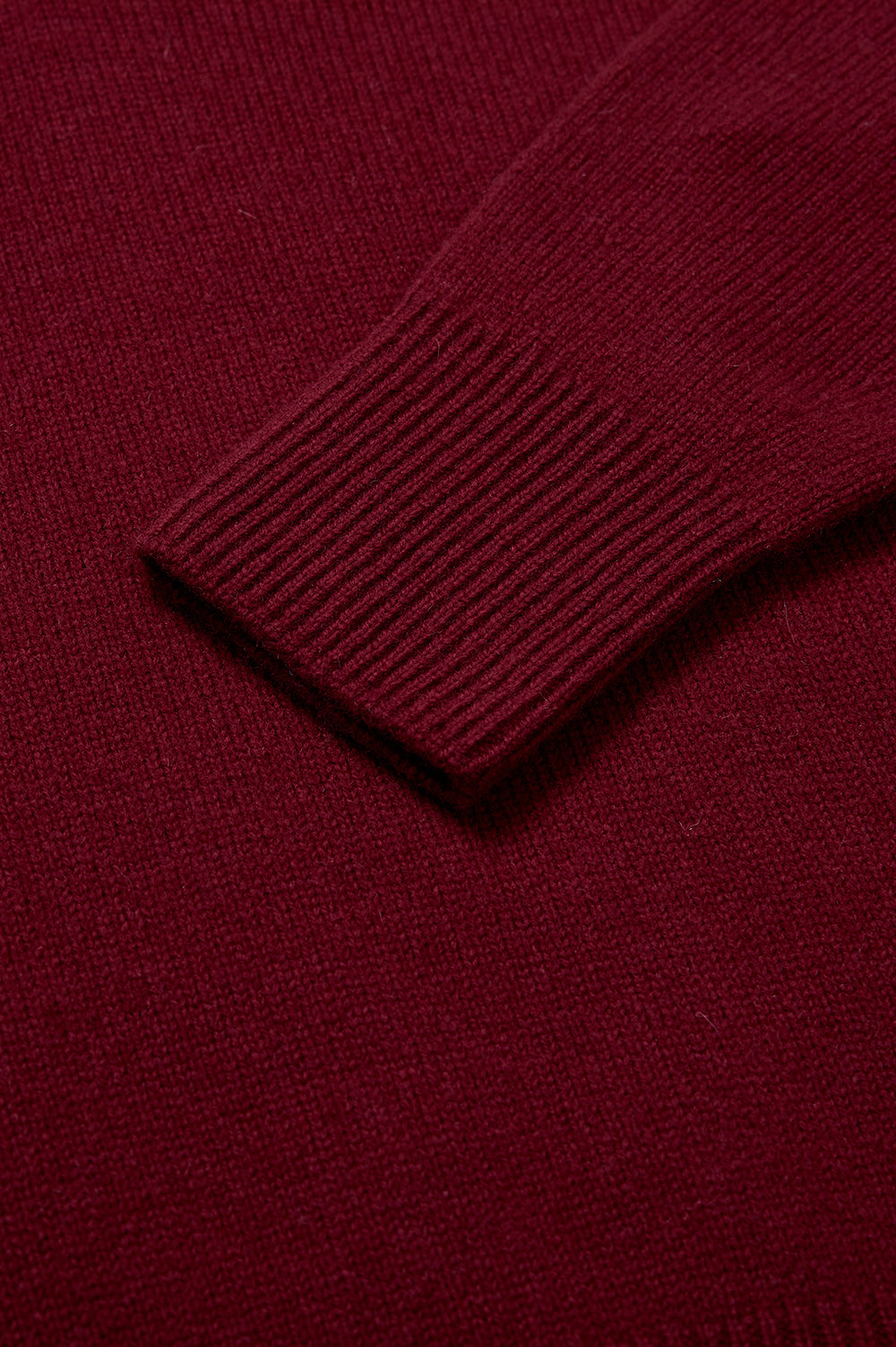 V-Neck Wool Sweater - Burgundy