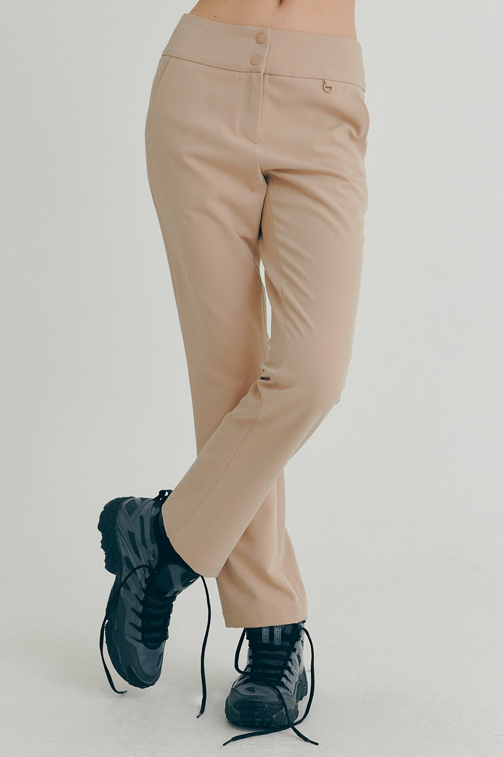 Stretch Flared Pants Women - Beige