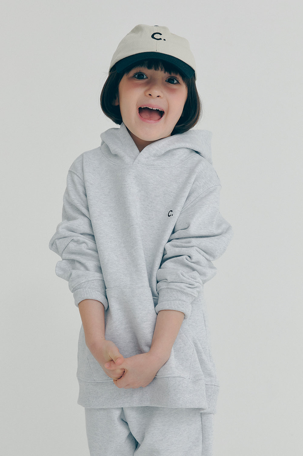 Active Sweat Hoody kids - Light Gray