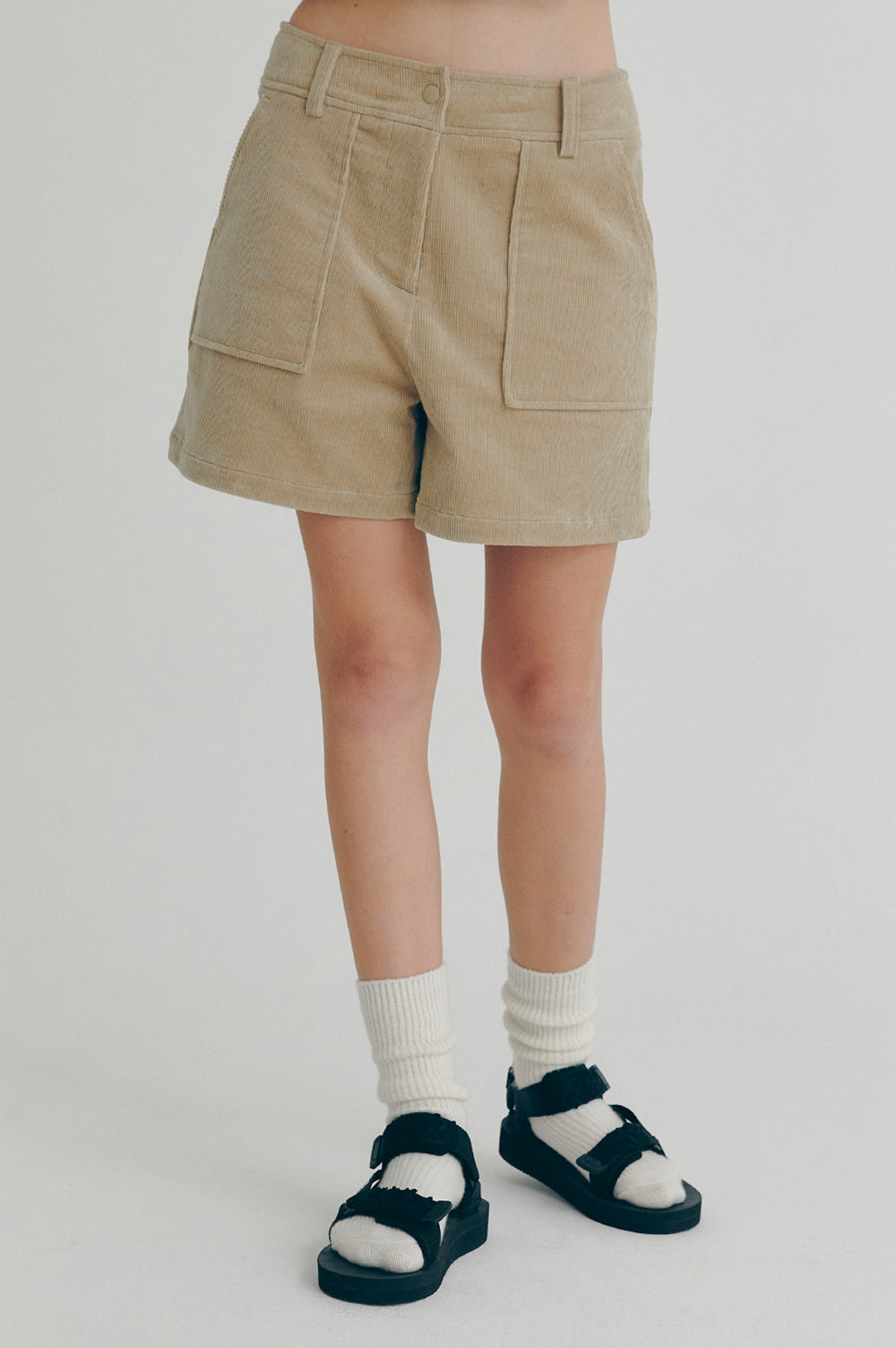 Corduroy Shorts - Beige