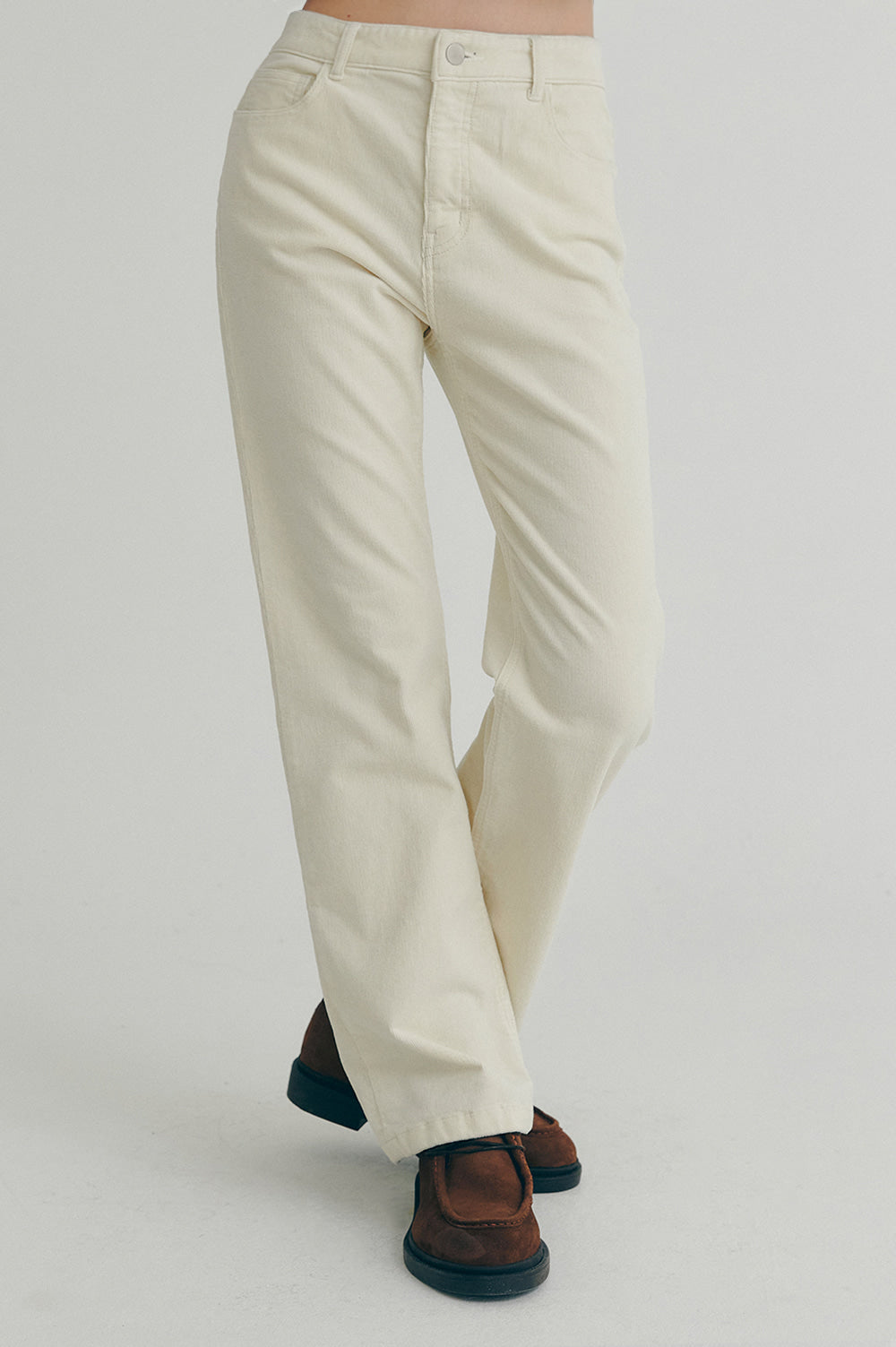 Corduroy Pants Women - Cream