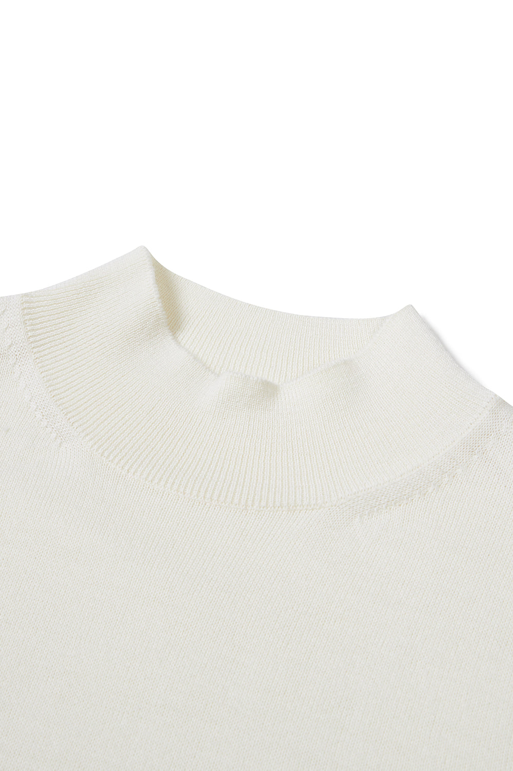 Wool Half Neck Knit - Ivory