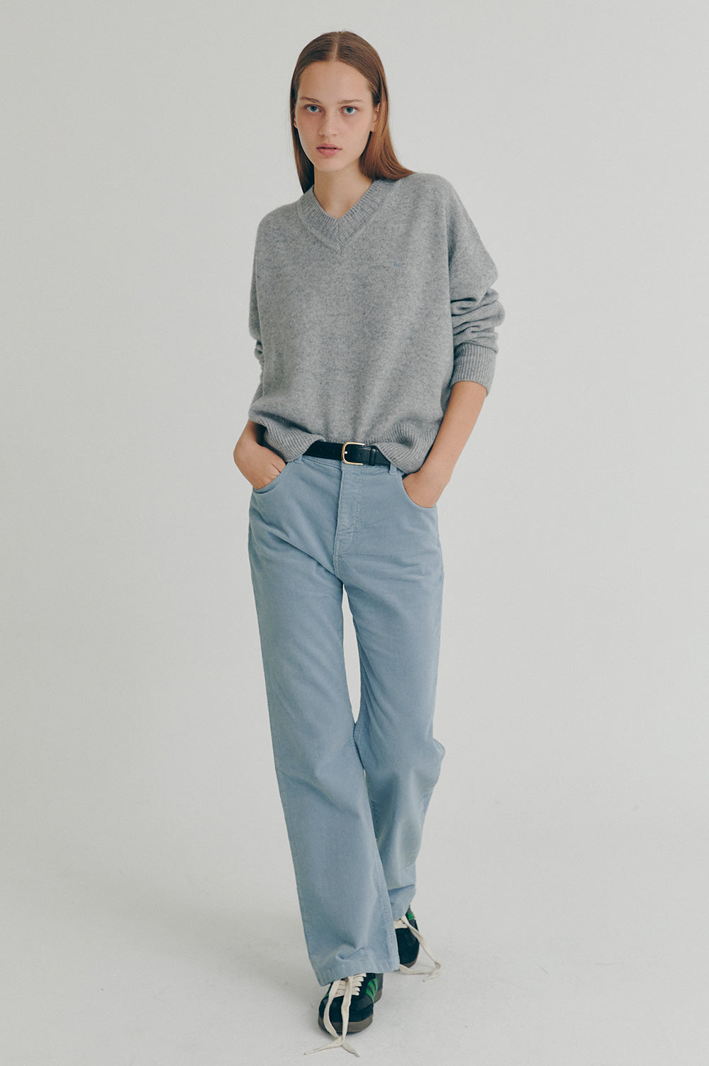 Corduroy Pants Women - Sky Blue