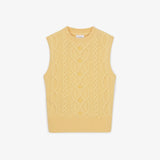 Women's Twist Knit Vest - Yellow