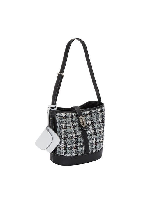 Festone Tweed Combi Basket Bag S