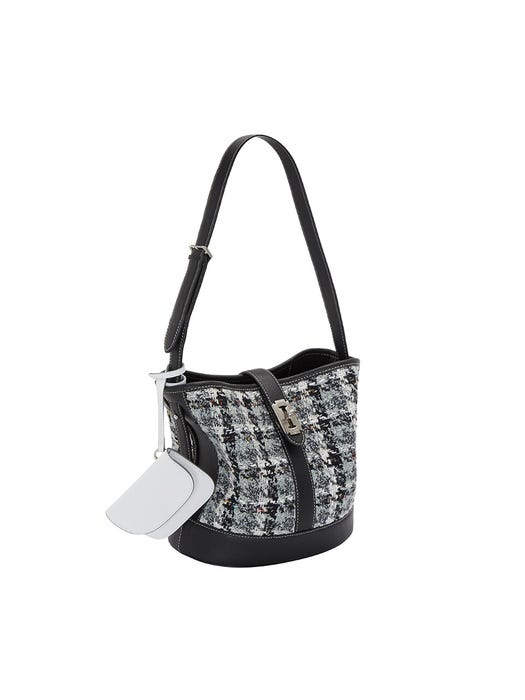Festone Tweed Combi Basket Bag S