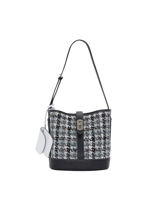 Festone Tweed Combi Basket Bag S