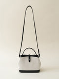 Mini Leather-trimmed Canvas Crossbody Bag