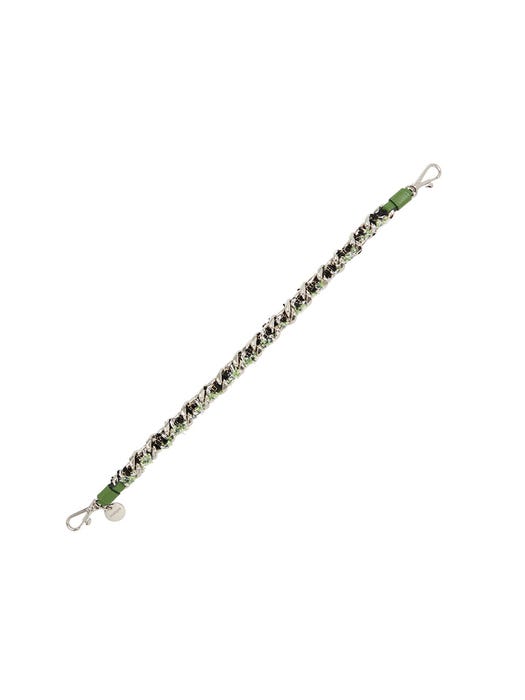 Tweed Chain Short Strap - Avocado Green