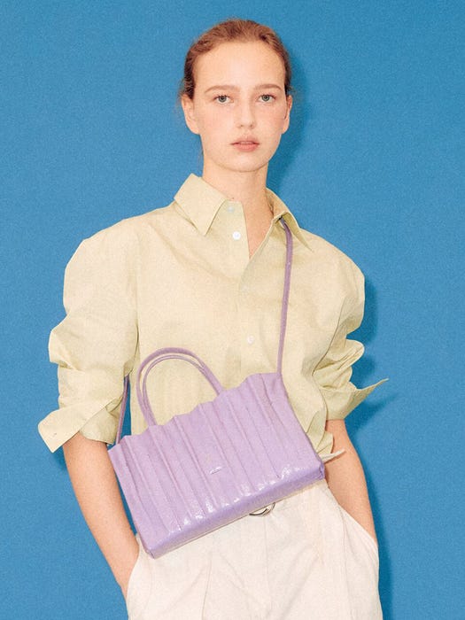 Lucky Pleats 3 Way Shoulder Bag - Chalk Violet