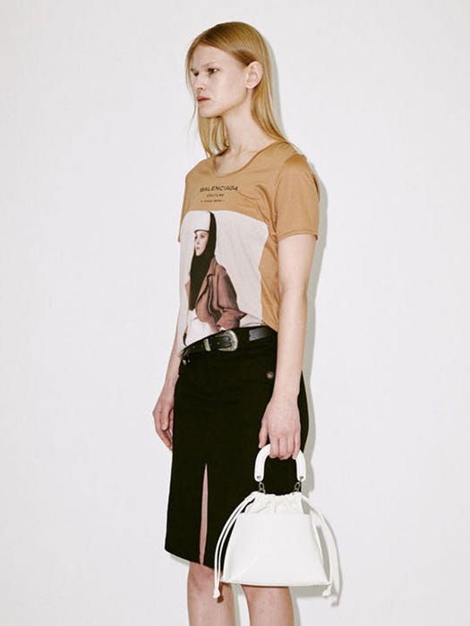 Lilt Mini Bucket Bag Wrinkle - White