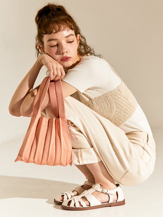 Lucky Pleats Knit Bag S Starry