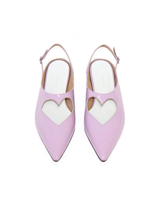 Heart Slingback Shoes - Pink