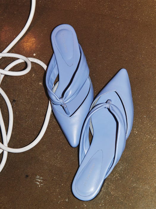Stiletto Flat Sandals - Blue