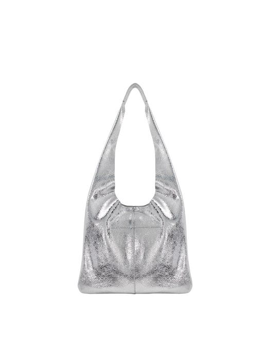 Lucky Pleats Shoulder Bag - Silver