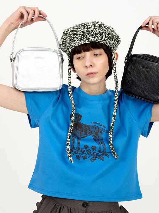 Trapezoid Mini Tote Bag - Silver