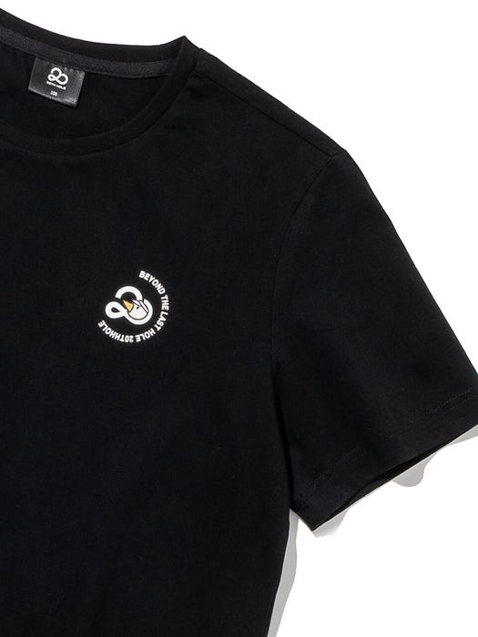 Front and Back Logo Point Shirt - Black