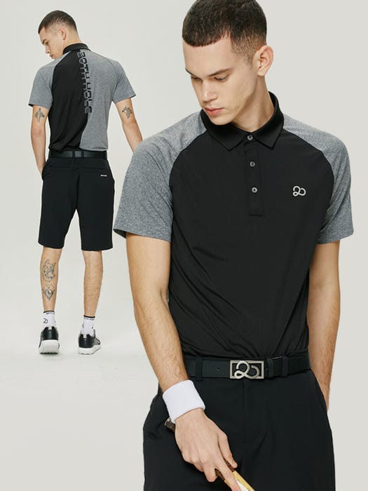 Back Logo Short Sleeve Shirt - Melange Grey