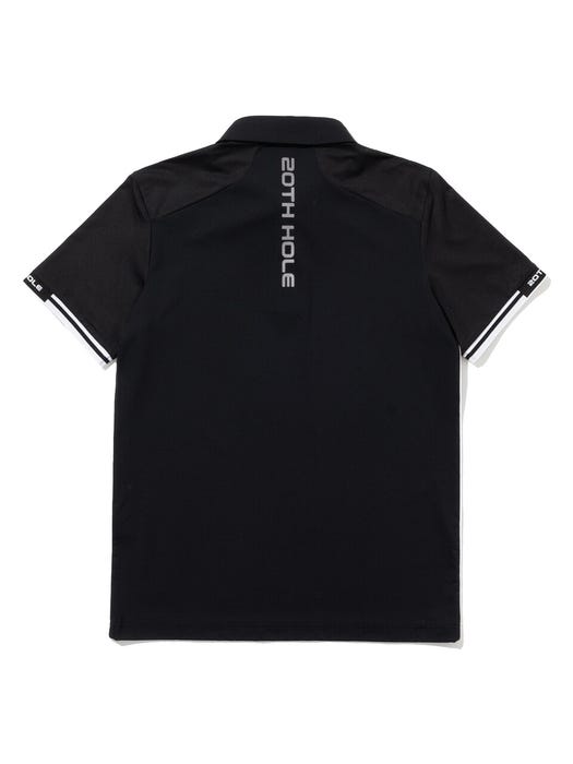 Mesh Point Short Sleeve Shirt - Black