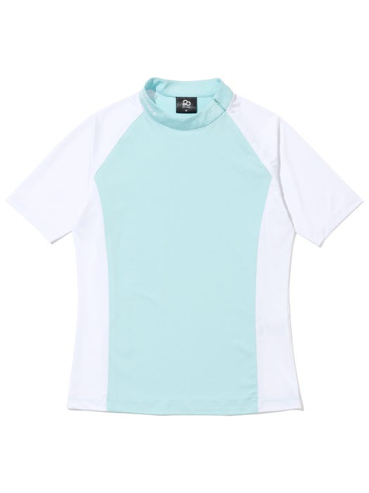 Diagonal Placket Short Sleeve Base Layer - Mint
