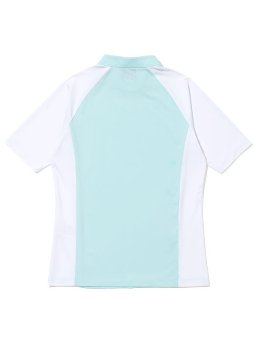 Diagonal Placket Short Sleeve Base Layer - Mint