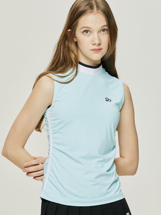 Shirring Point Sleeveless Top - Mint