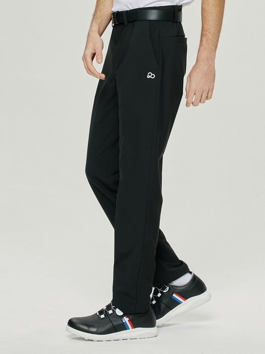 Banding Point Basic Pants - Black